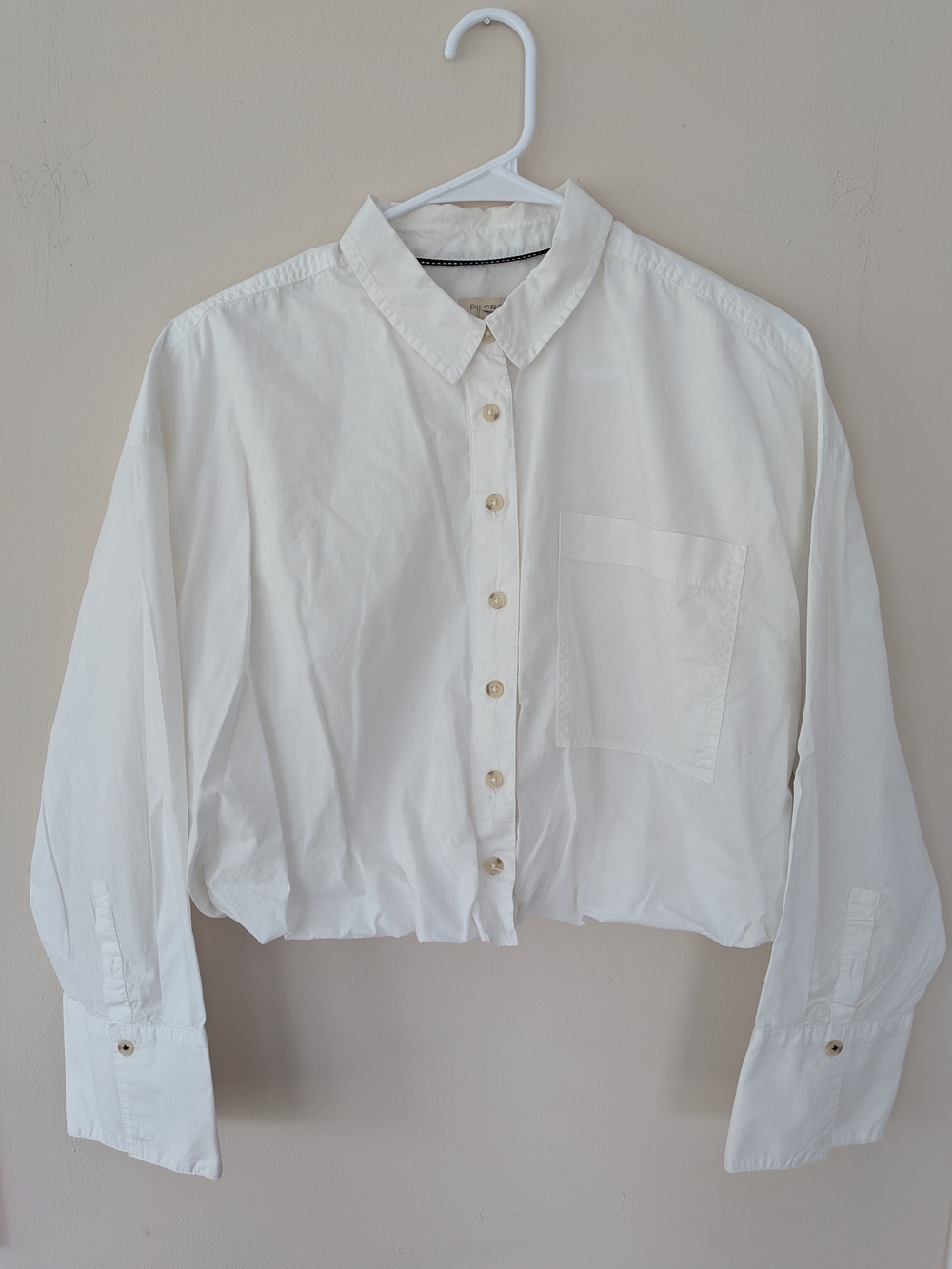 Pilcro White Collared Button-Up Shirt - Picture 3 of 9